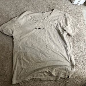 Young la raw neck tee.